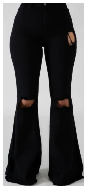 Alittle Distressed Out! Wide Leg Jeans