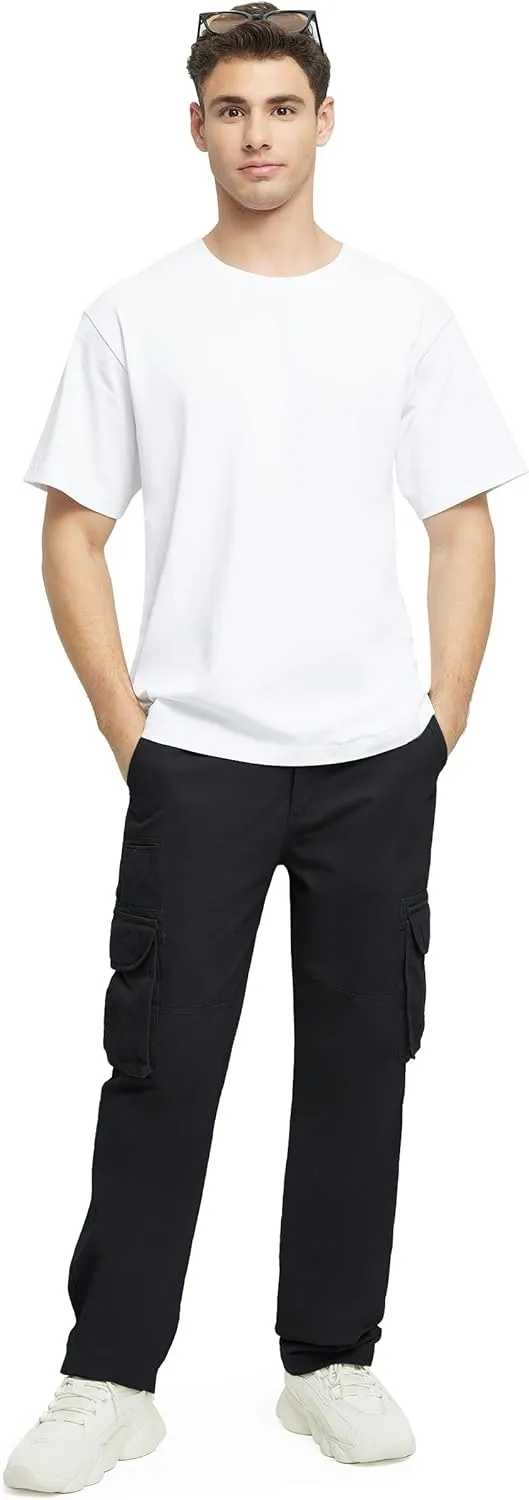 Cargo Pants for Men Multi Pockets Mens Pants Classic Cotton Casual Work Hiking Relaxed Fit Chino Pants