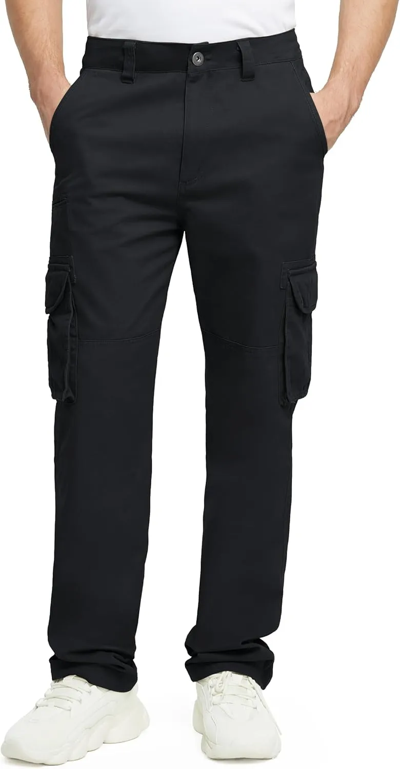 Cargo Pants for Men Multi Pockets Mens Pants Classic Cotton Casual Work Hiking Relaxed Fit Chino Pants