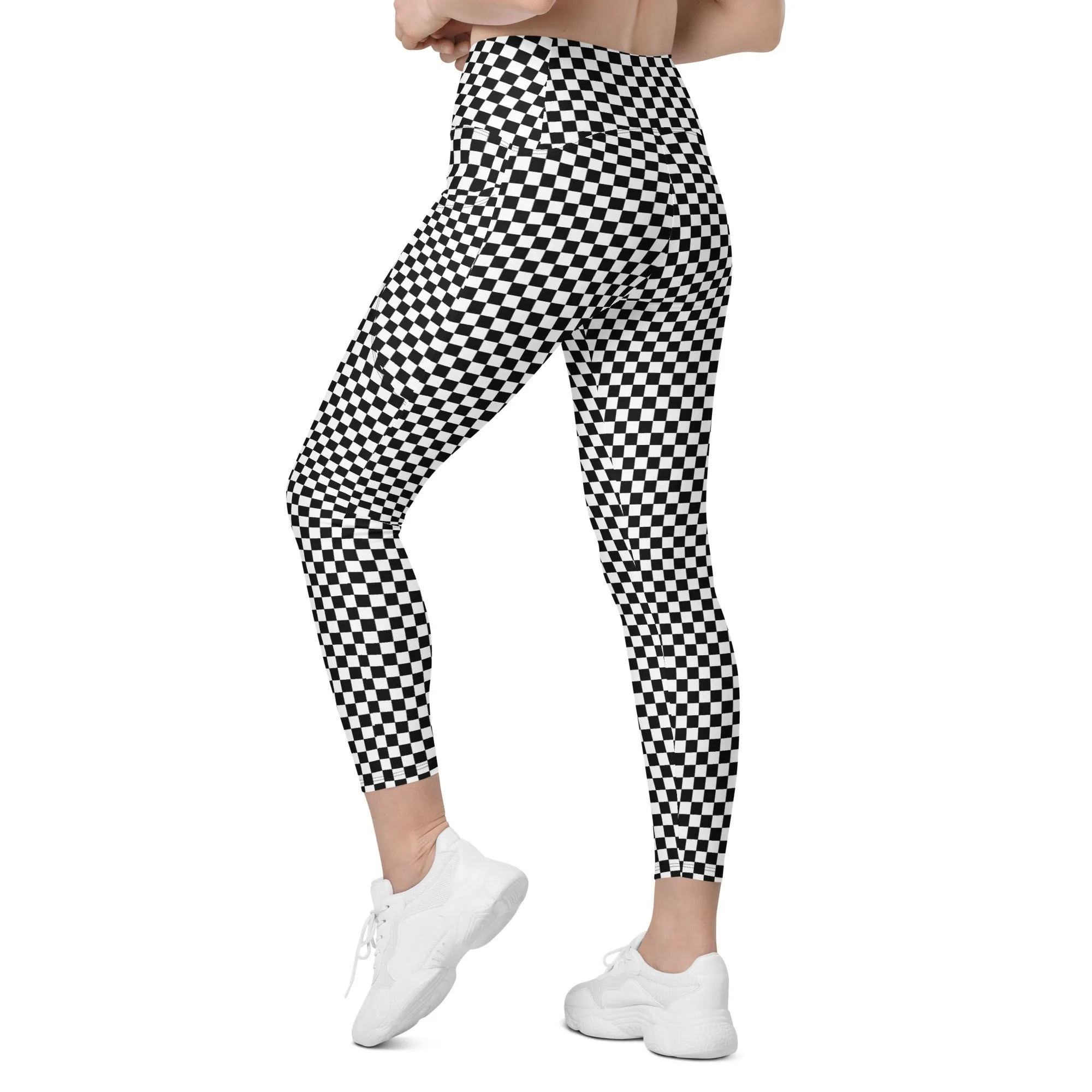 Checkered Leggings With Pockets
