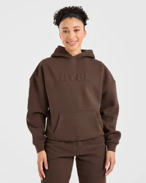 Classic Plush Oversized Hoodie - Brown