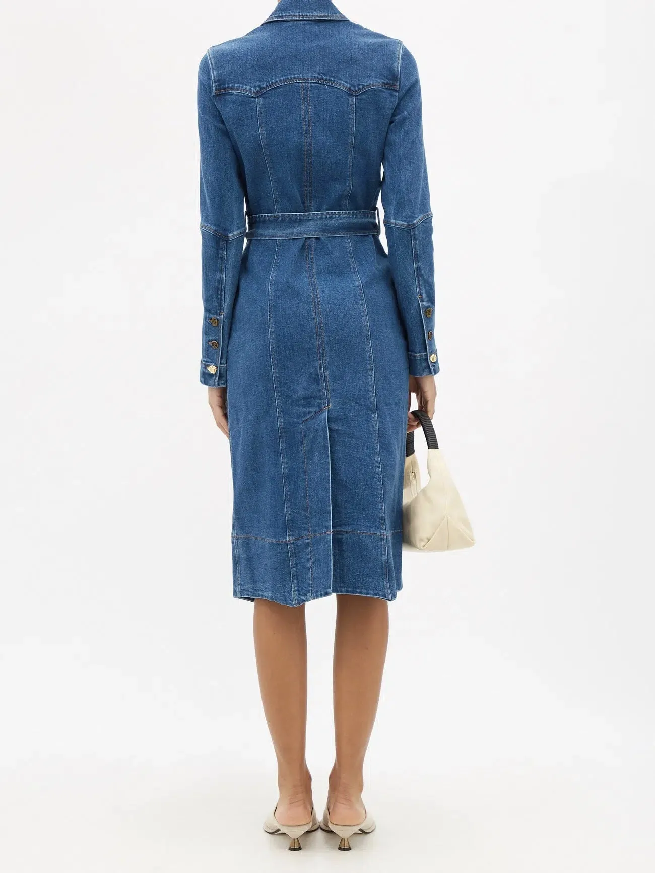 Cotton Denim Shirt Dress