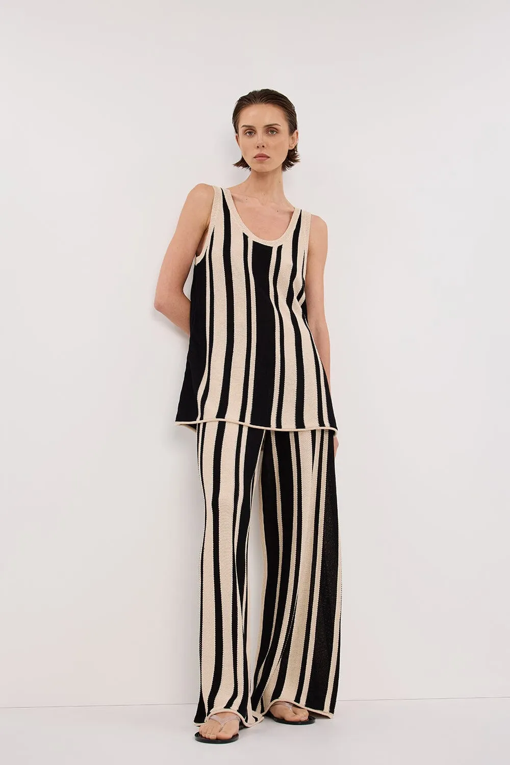 DELPHI STRIPE LONGLINE KNIT TUNIC