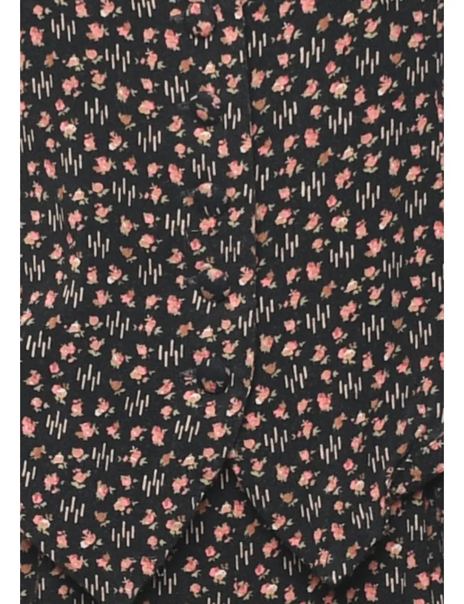 Ditzy Floral Print Jumpsuit - S