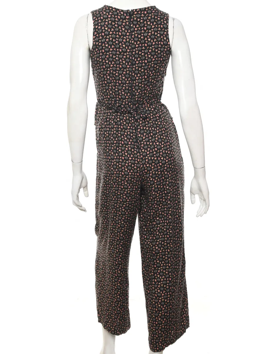 Ditzy Floral Print Jumpsuit - S