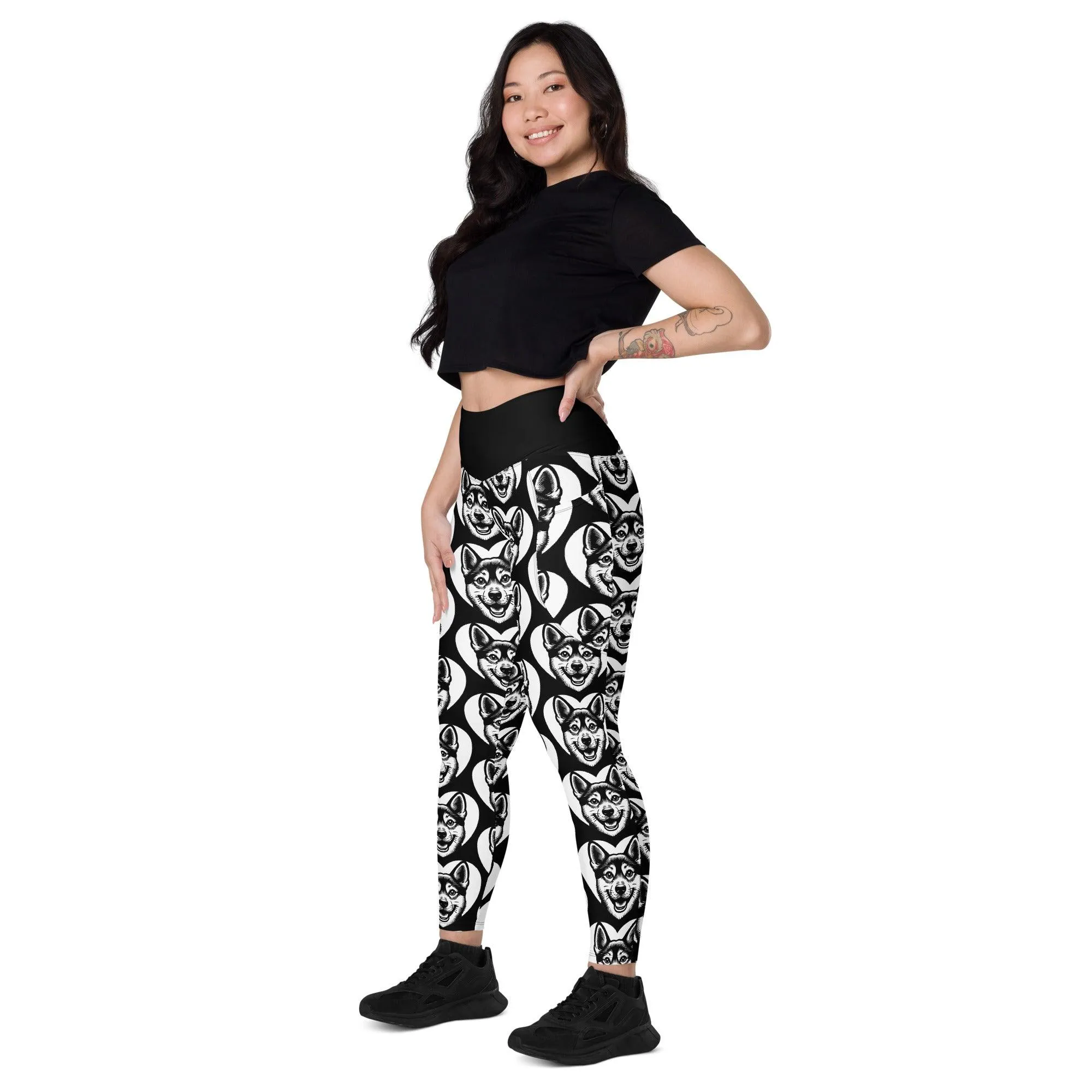 DOG BREED LEGGINGS with pockets - SWEDISH VALLHUND - HERTTAHOUND