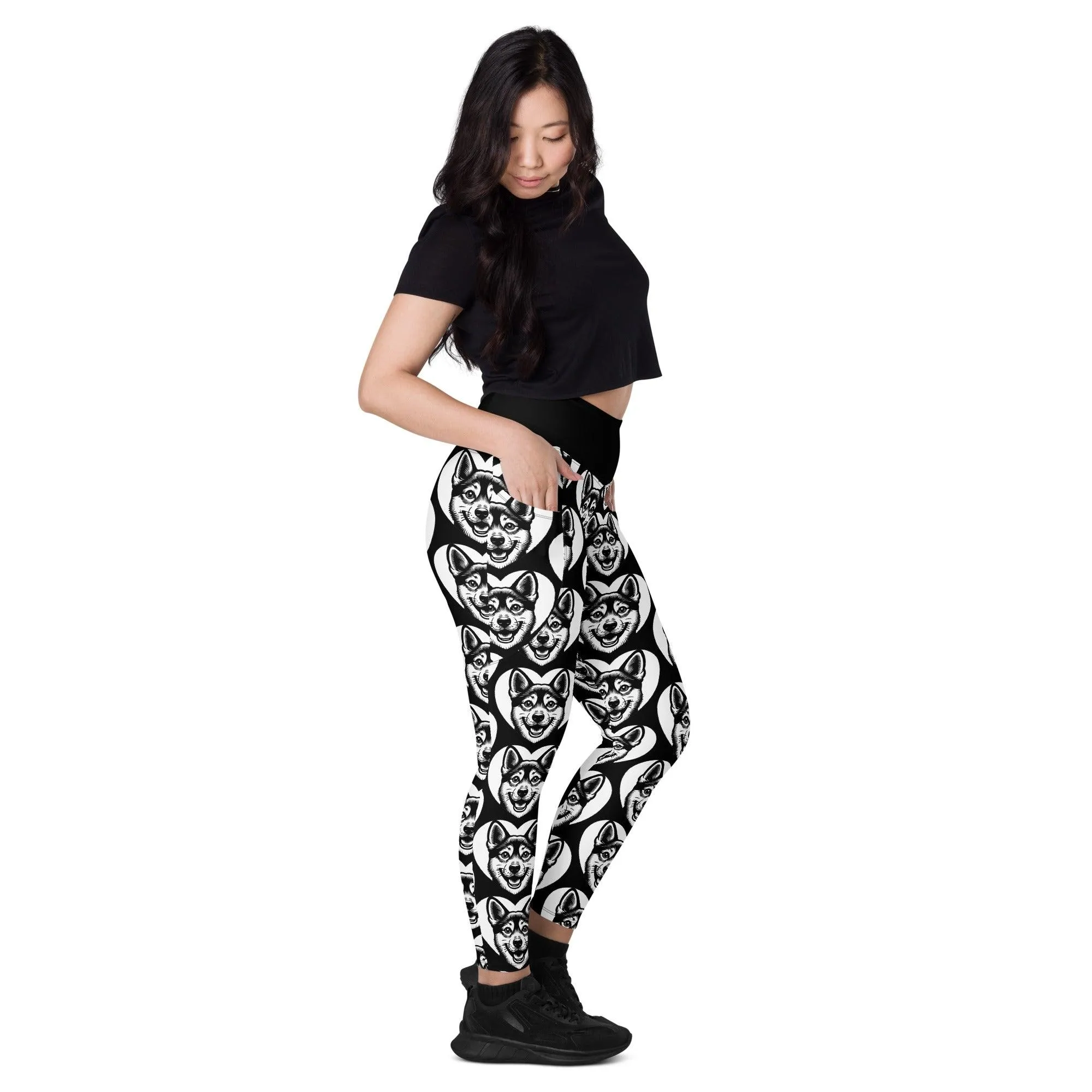 DOG BREED LEGGINGS with pockets - SWEDISH VALLHUND - HERTTAHOUND