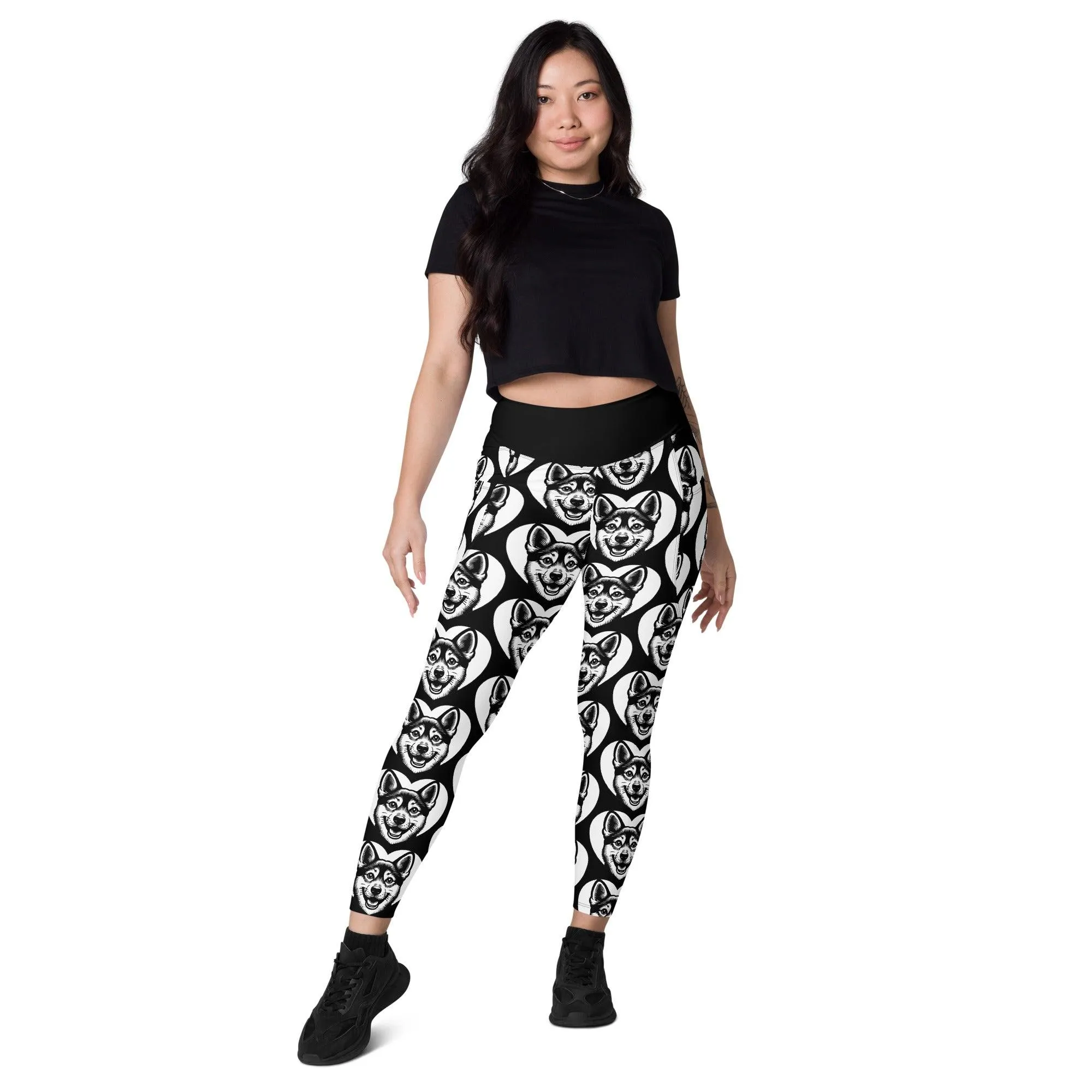 DOG BREED LEGGINGS with pockets - SWEDISH VALLHUND - HERTTAHOUND