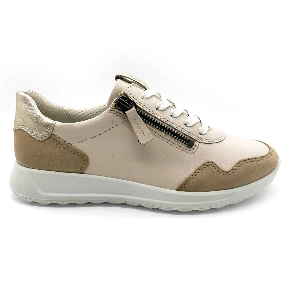 ECCO Women's Flexure Runner Beige/Limestone/Pure White Gold