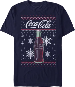 Faux Ugly Christmas Sweater Coca-Cola T-Shirt