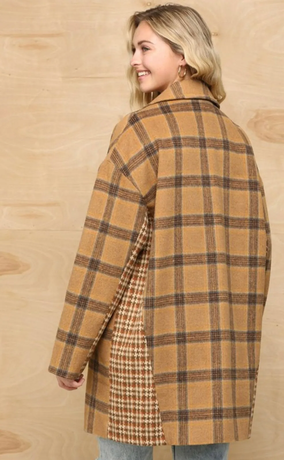 Gold Rush Plaid Coat