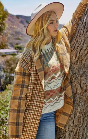 Gold Rush Plaid Coat