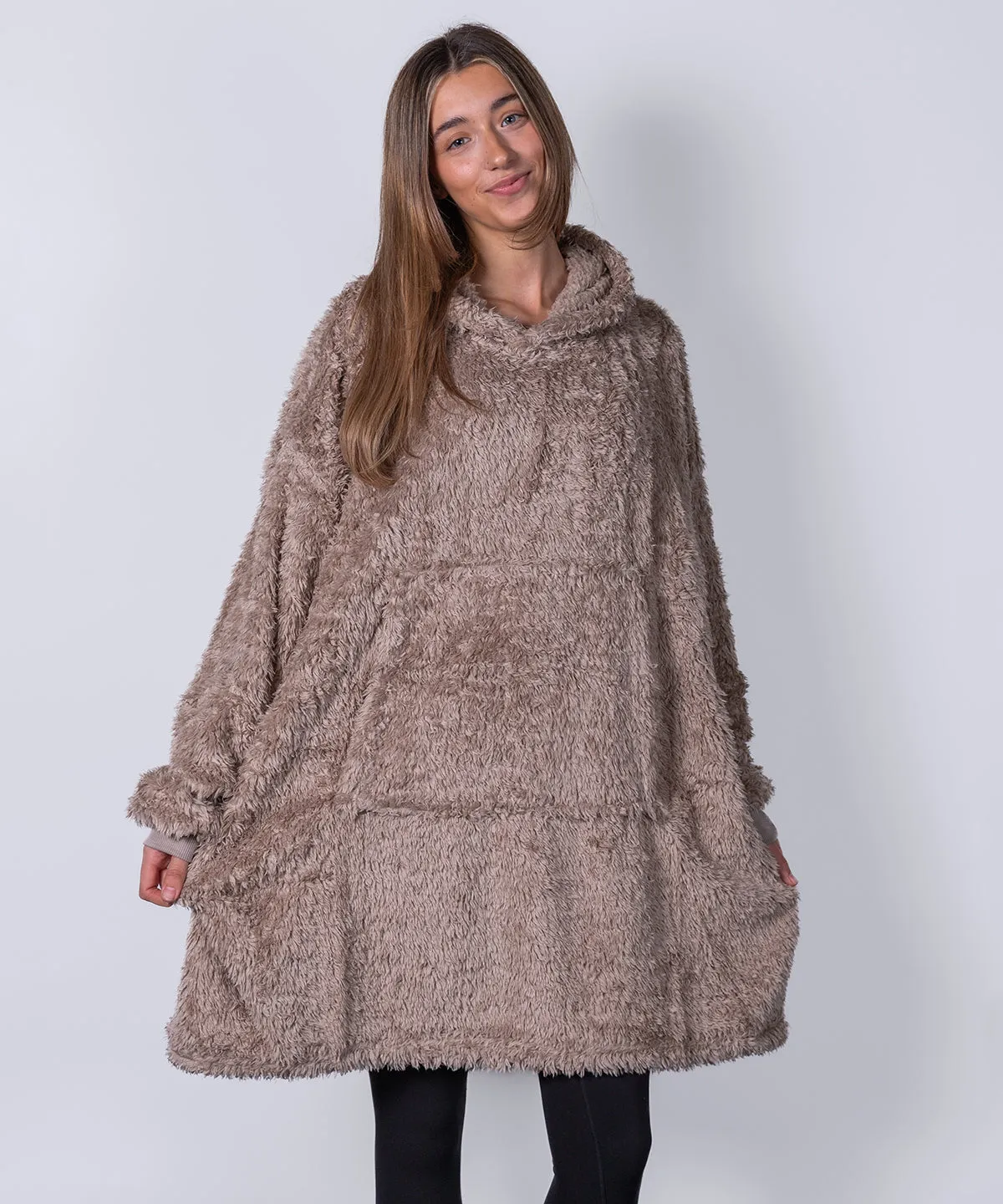 Grey - The Ribbon teddy bear fabric hoodie