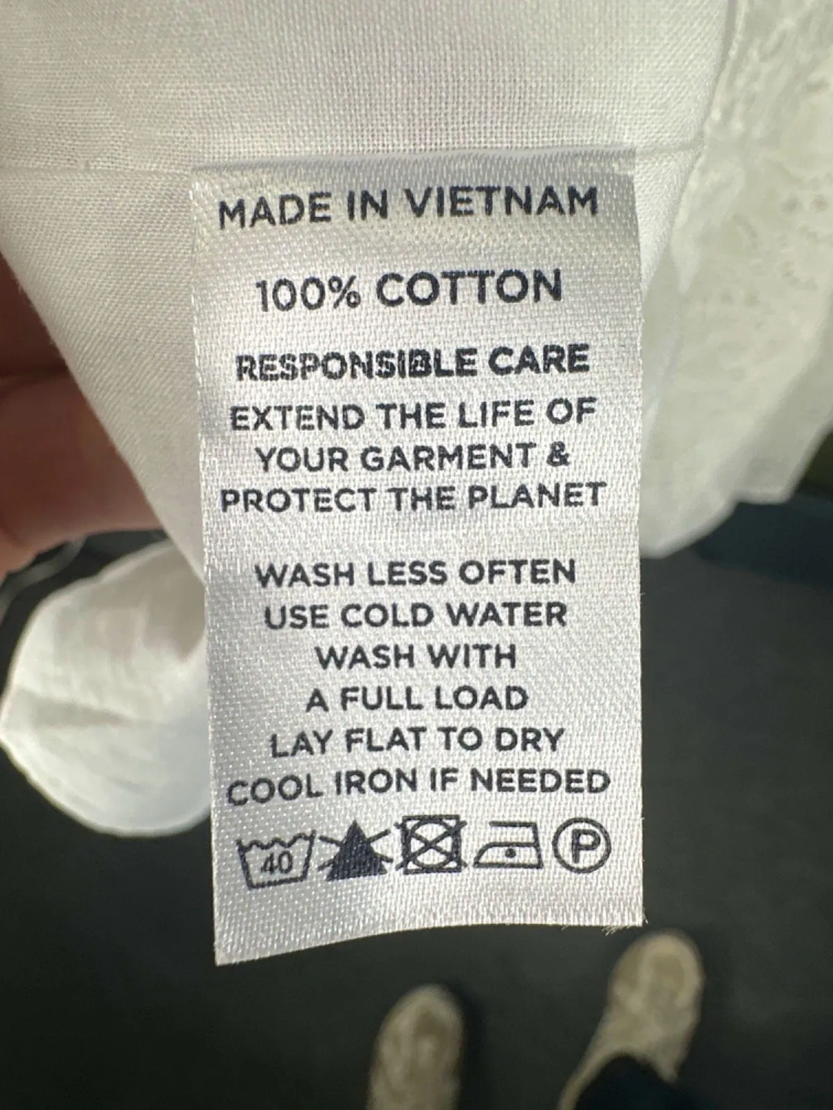 Hill House White Eyelet Midi Dress S