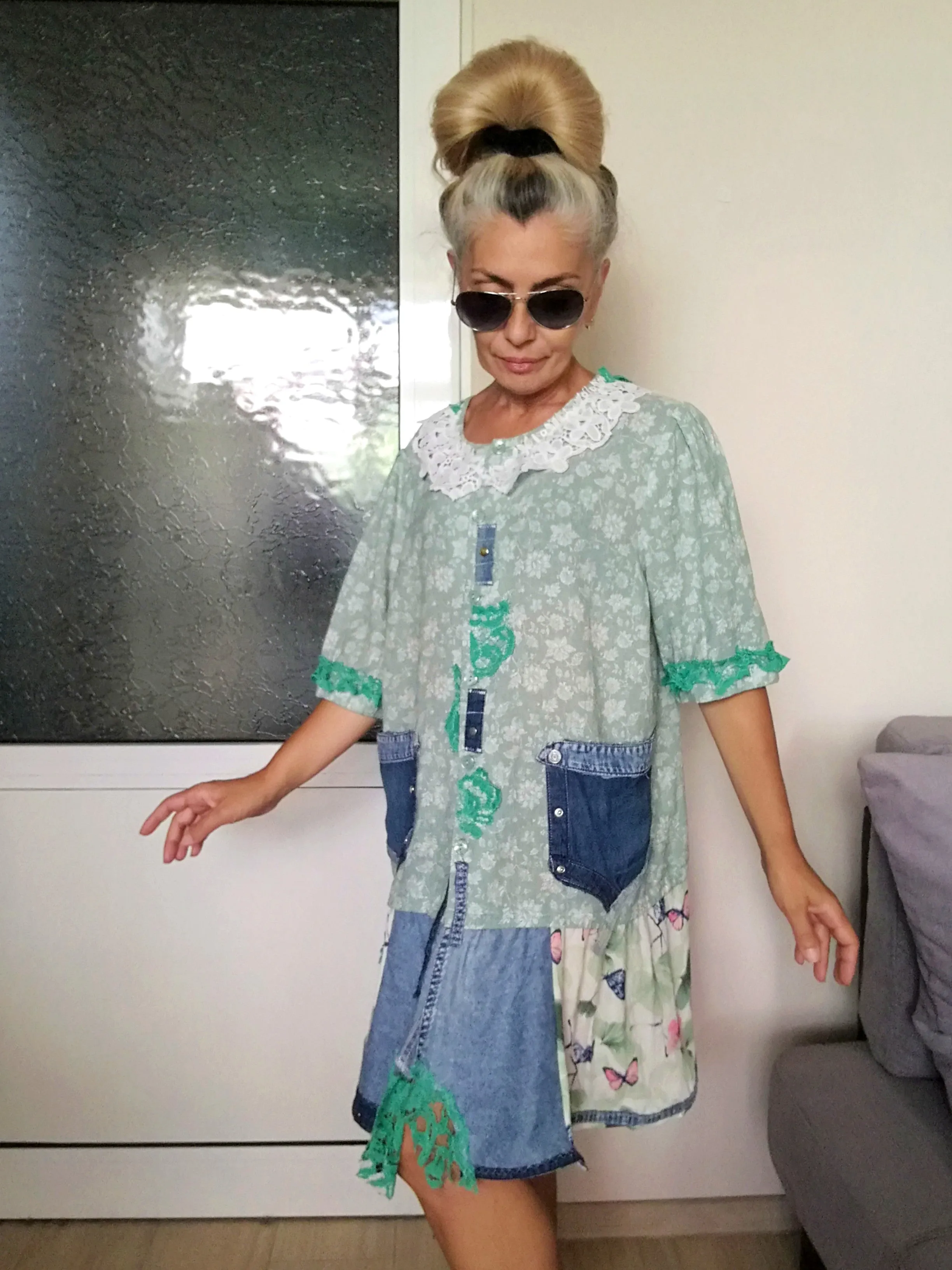 Linen Shirt Dress For Women XL Boho Summer Jacket Dress