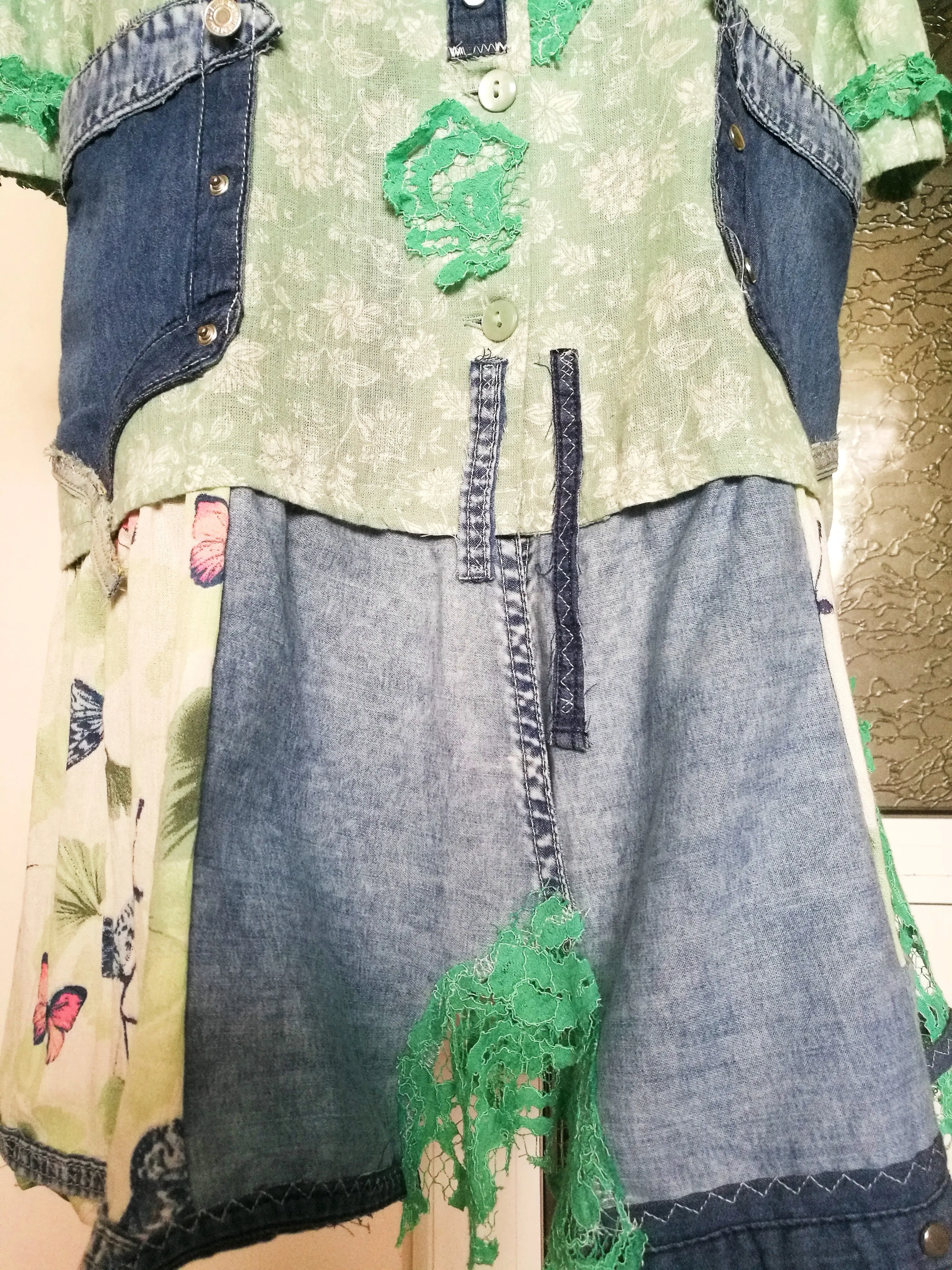 Linen Shirt Dress For Women XL Boho Summer Jacket Dress