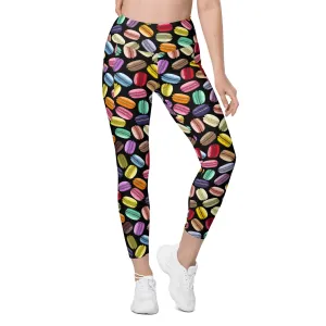 Macaroons Pattern Leggings With Pockets