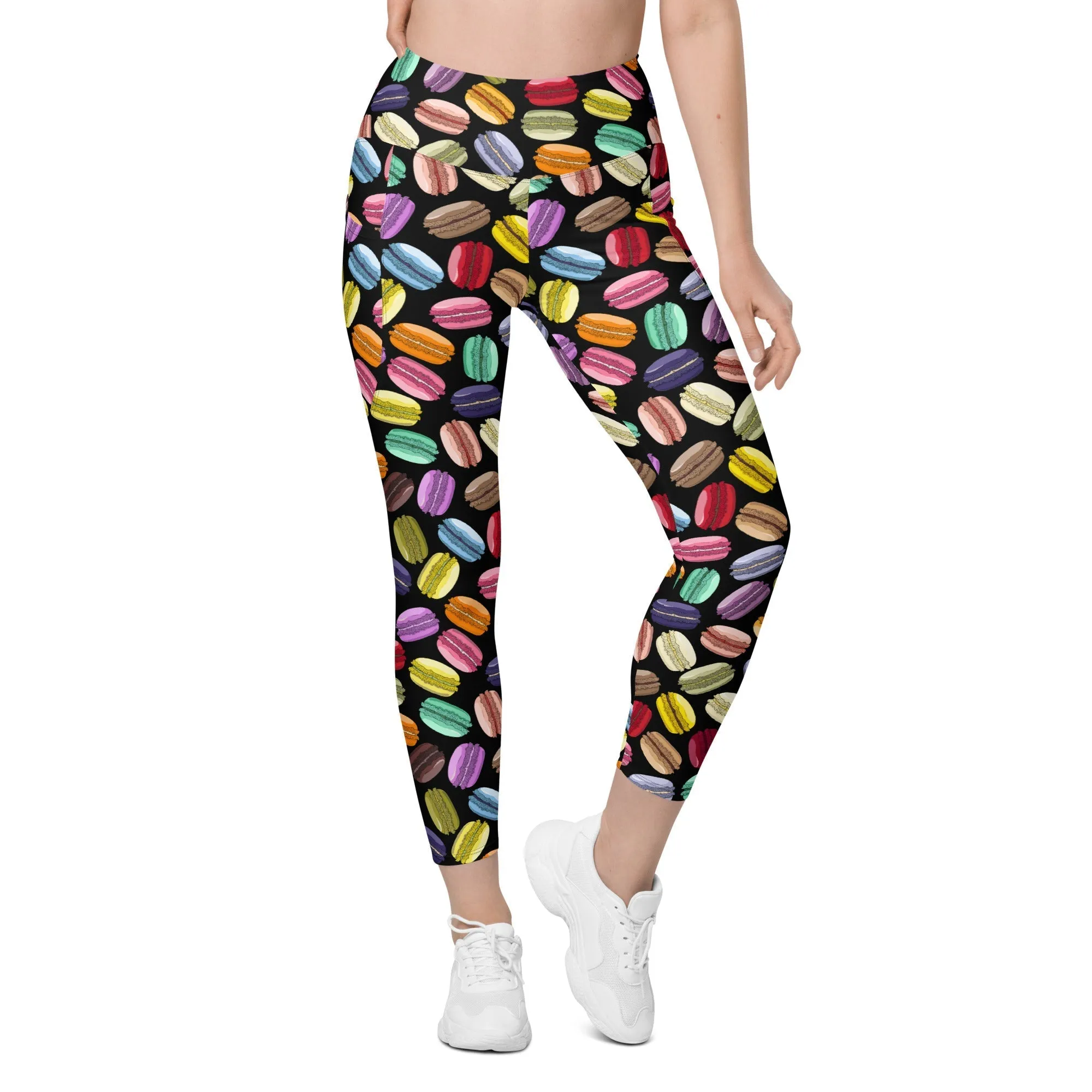 Macaroons Pattern Leggings With Pockets
