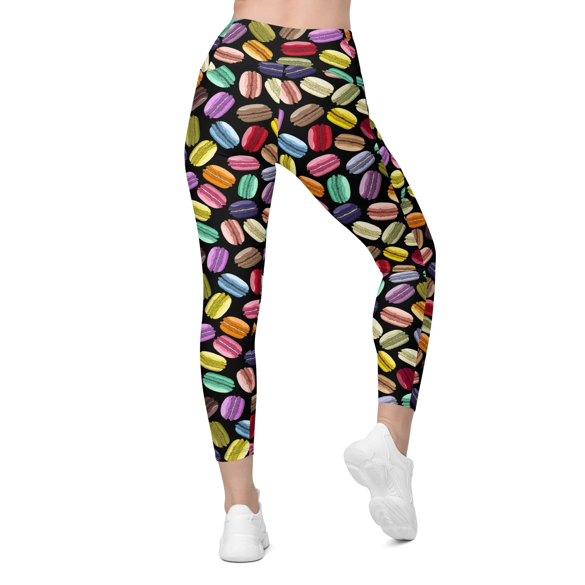 Macaroons Pattern Leggings With Pockets