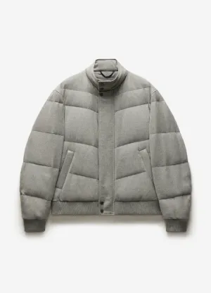 Melton Puffer Down Jacket Grey Marle