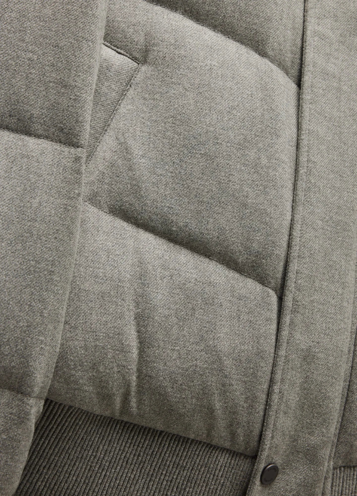 Melton Puffer Down Jacket Grey Marle