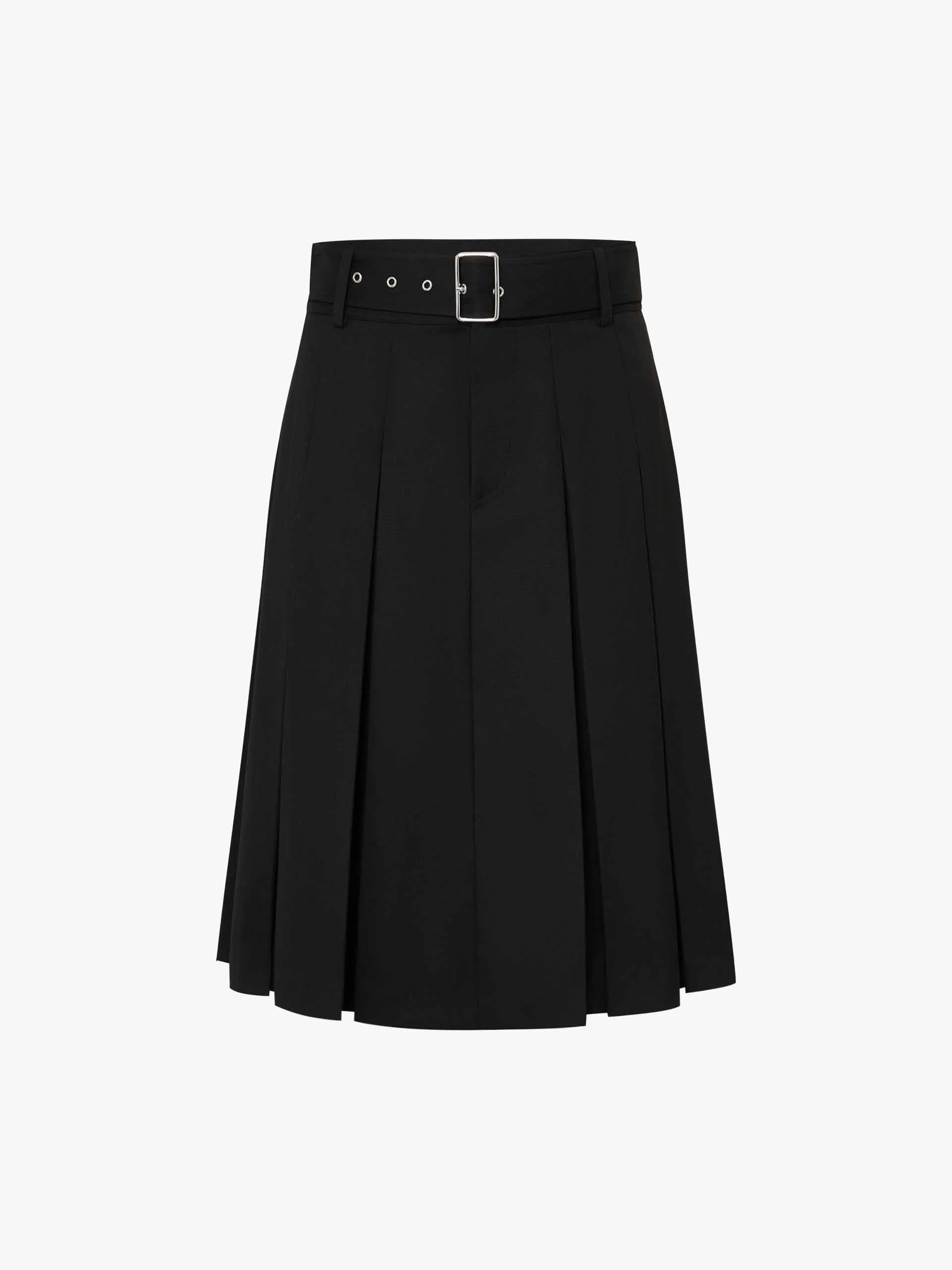 Midi Length Pleated Skirt