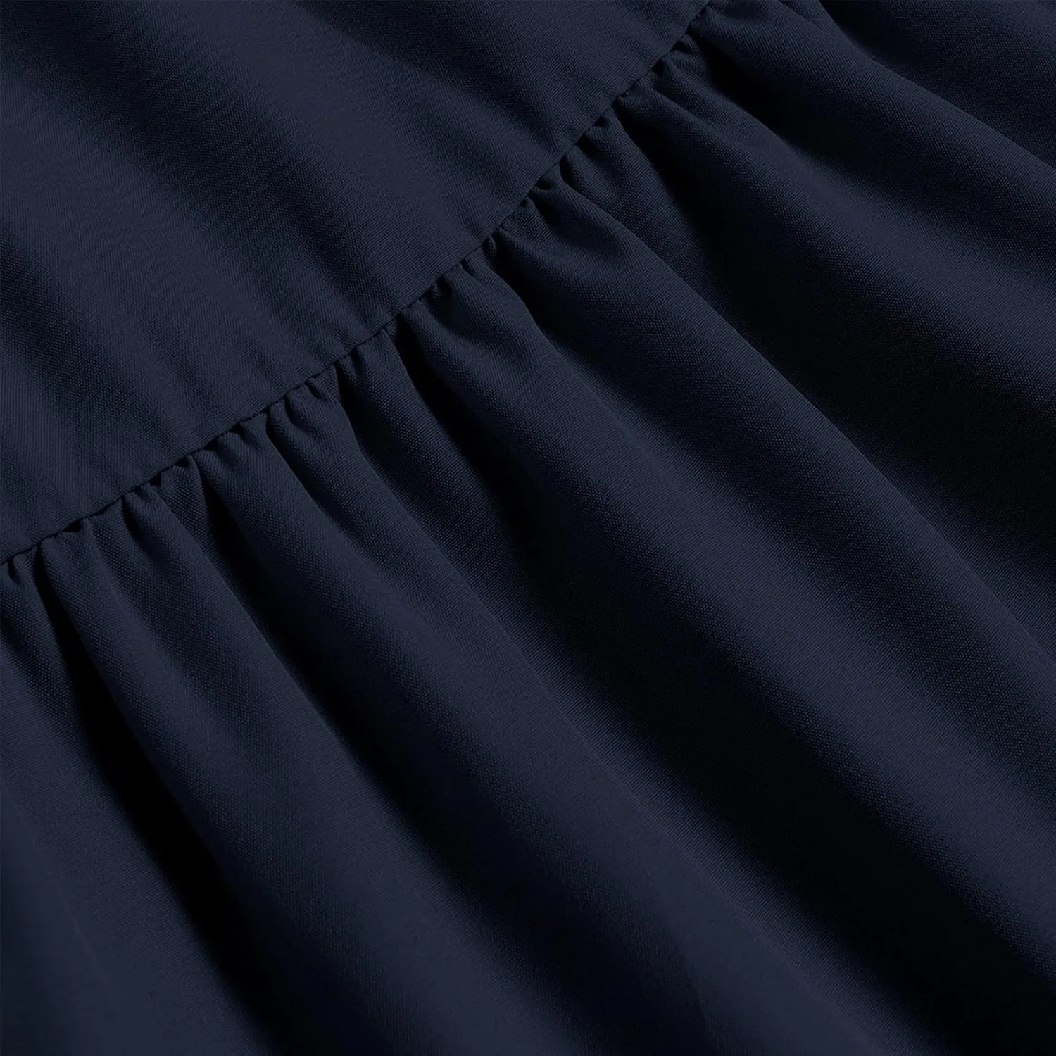 Midi Skirt for Women Summer Tiered Drawstring High Waisted Knee Length Skirt Pleated Aline Elegant Solid Color Skirt