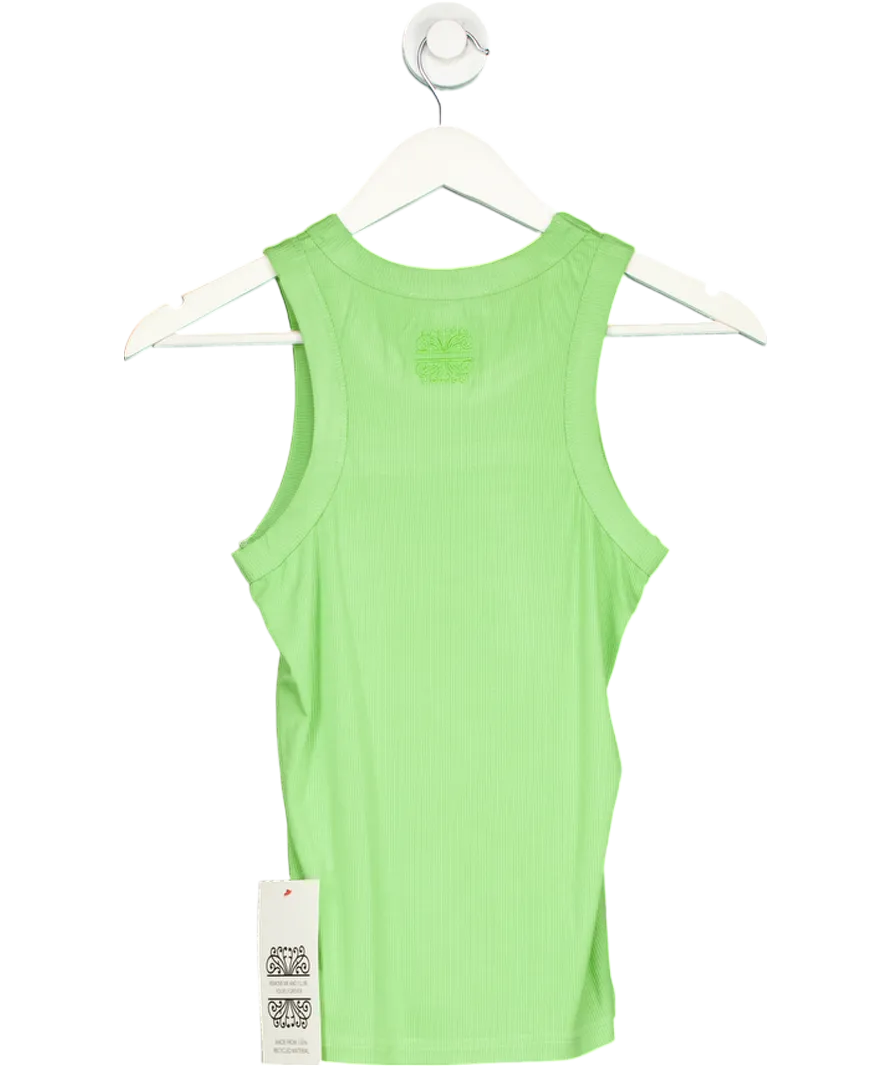 Never Fully Dressed Green Ribbed Tank Top UK M