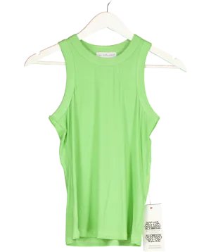 Never Fully Dressed Green Ribbed Tank Top UK M