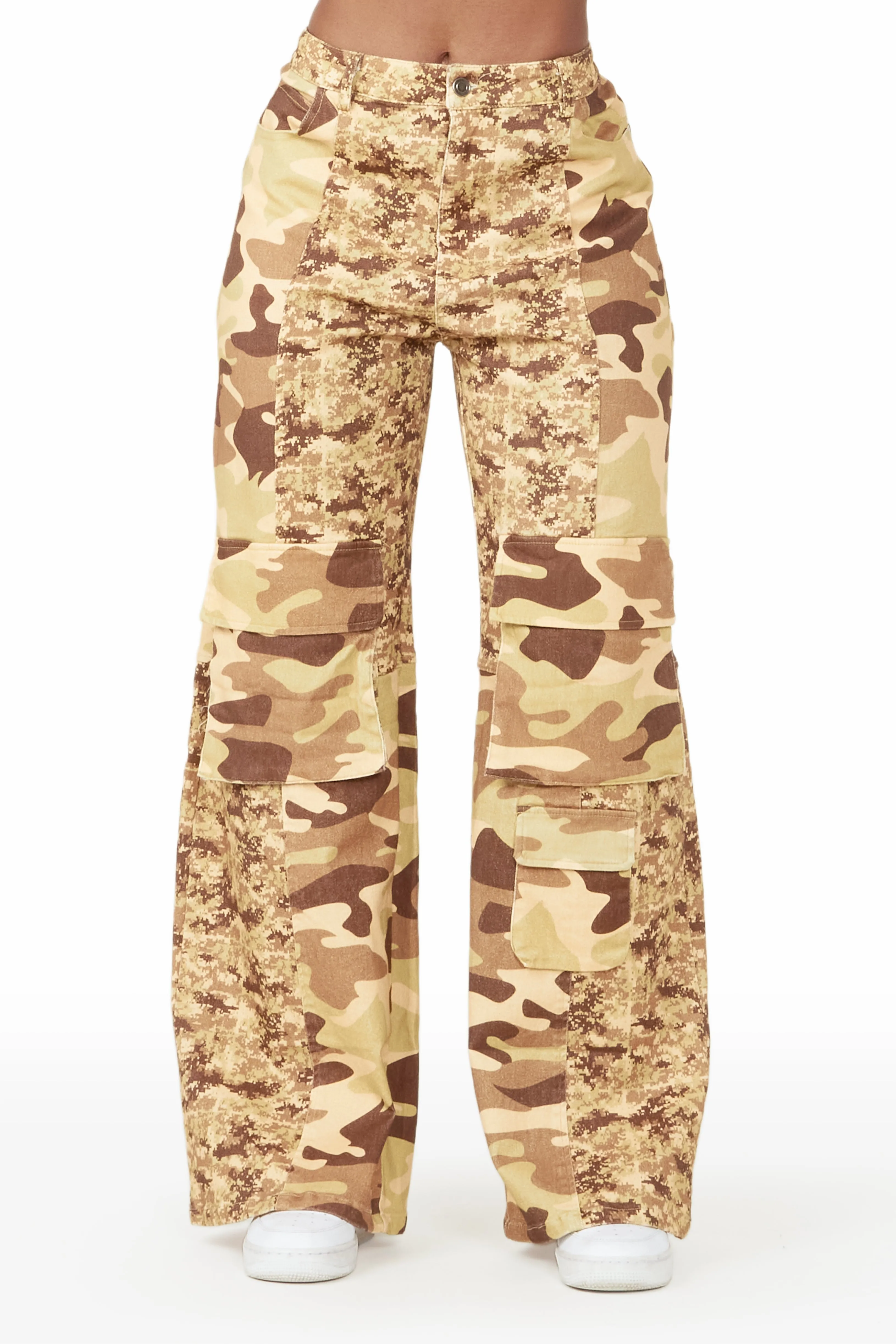 Nikki Camo Wide Leg Jean