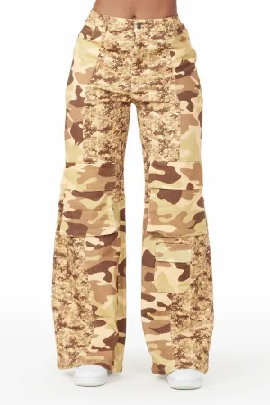Nikki Camo Wide Leg Jean
