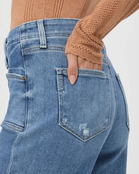 Paige Anessa W/ Set In Pockets   Raw Hem, Sunnie Distressed