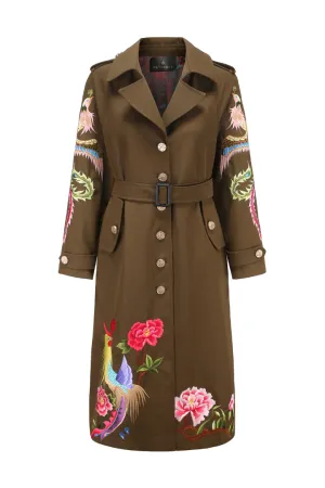 PHOENIX HERITAGE TRENCH COAT (ARMY GREEN)