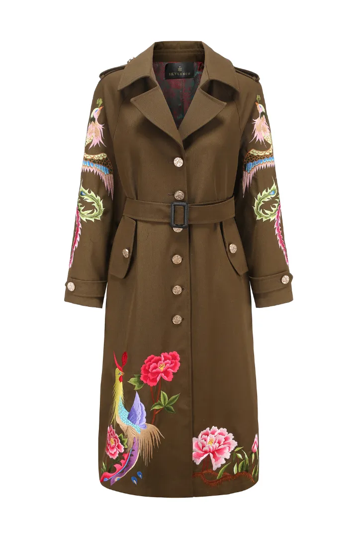 PHOENIX HERITAGE TRENCH COAT (ARMY GREEN)