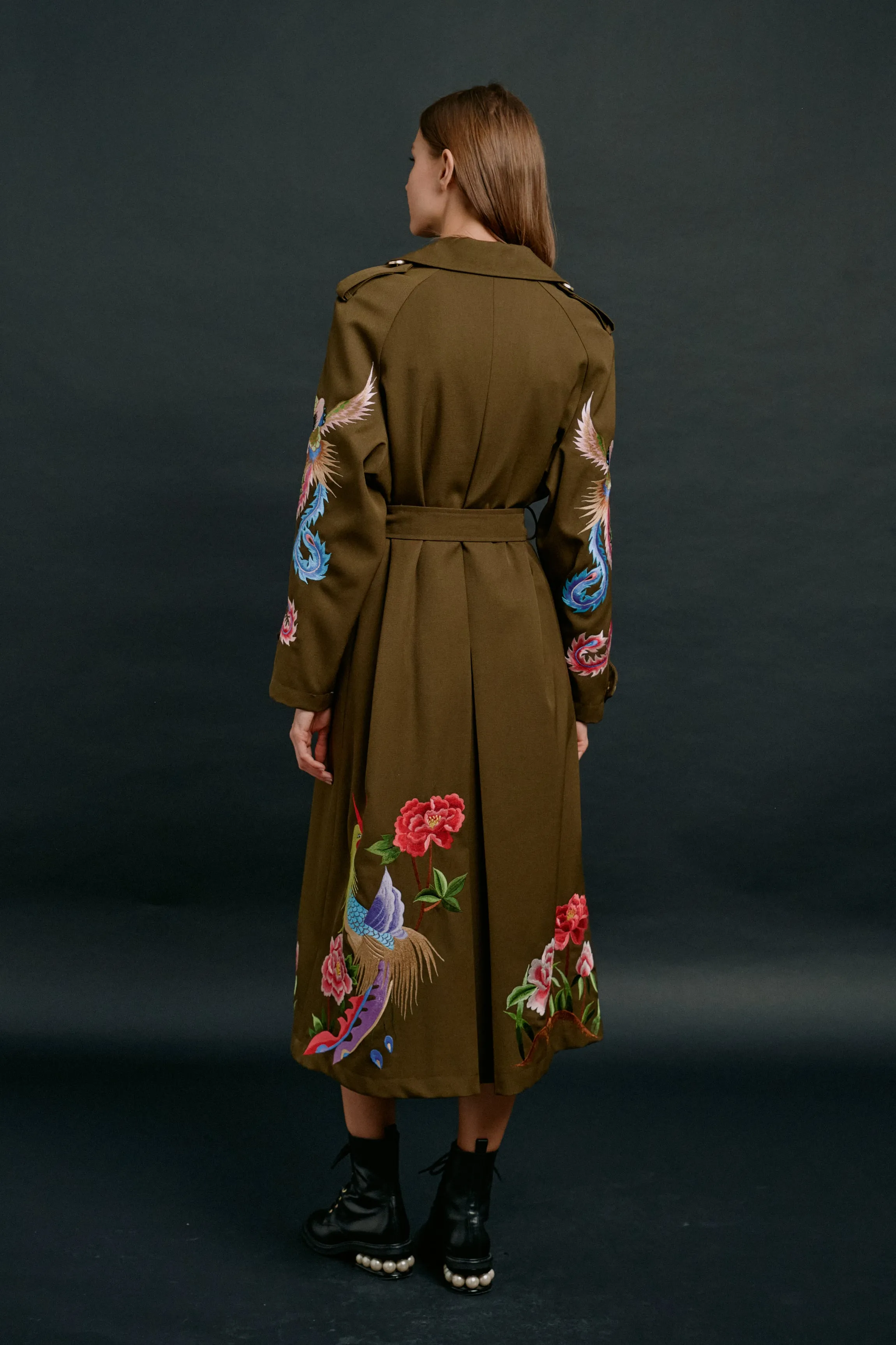 PHOENIX HERITAGE TRENCH COAT (ARMY GREEN)