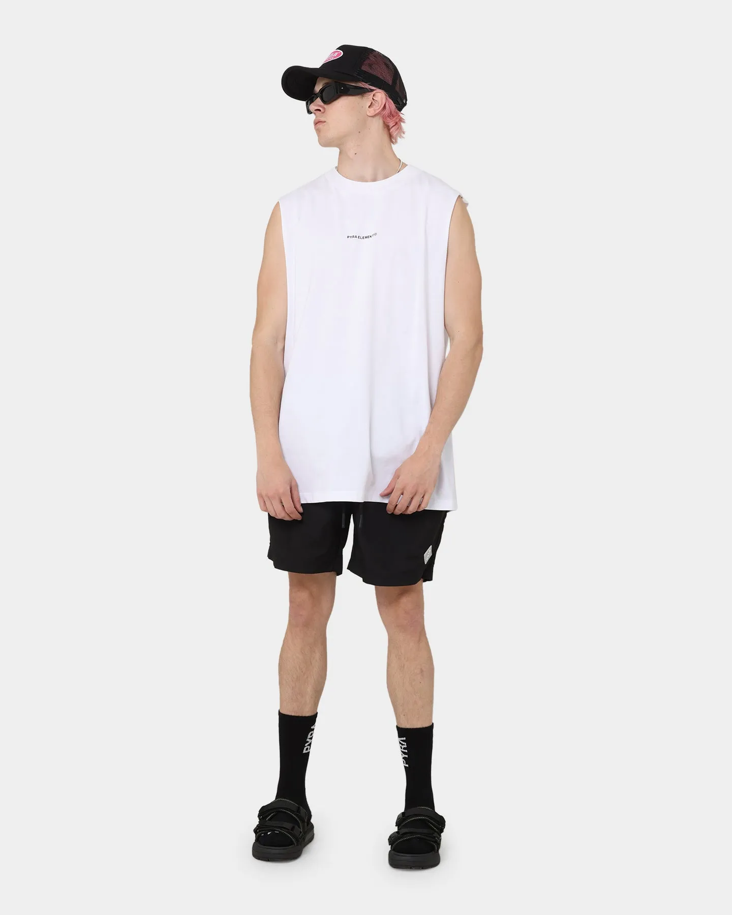 PYRA Micro Elements Tank T-Shirt White/Black