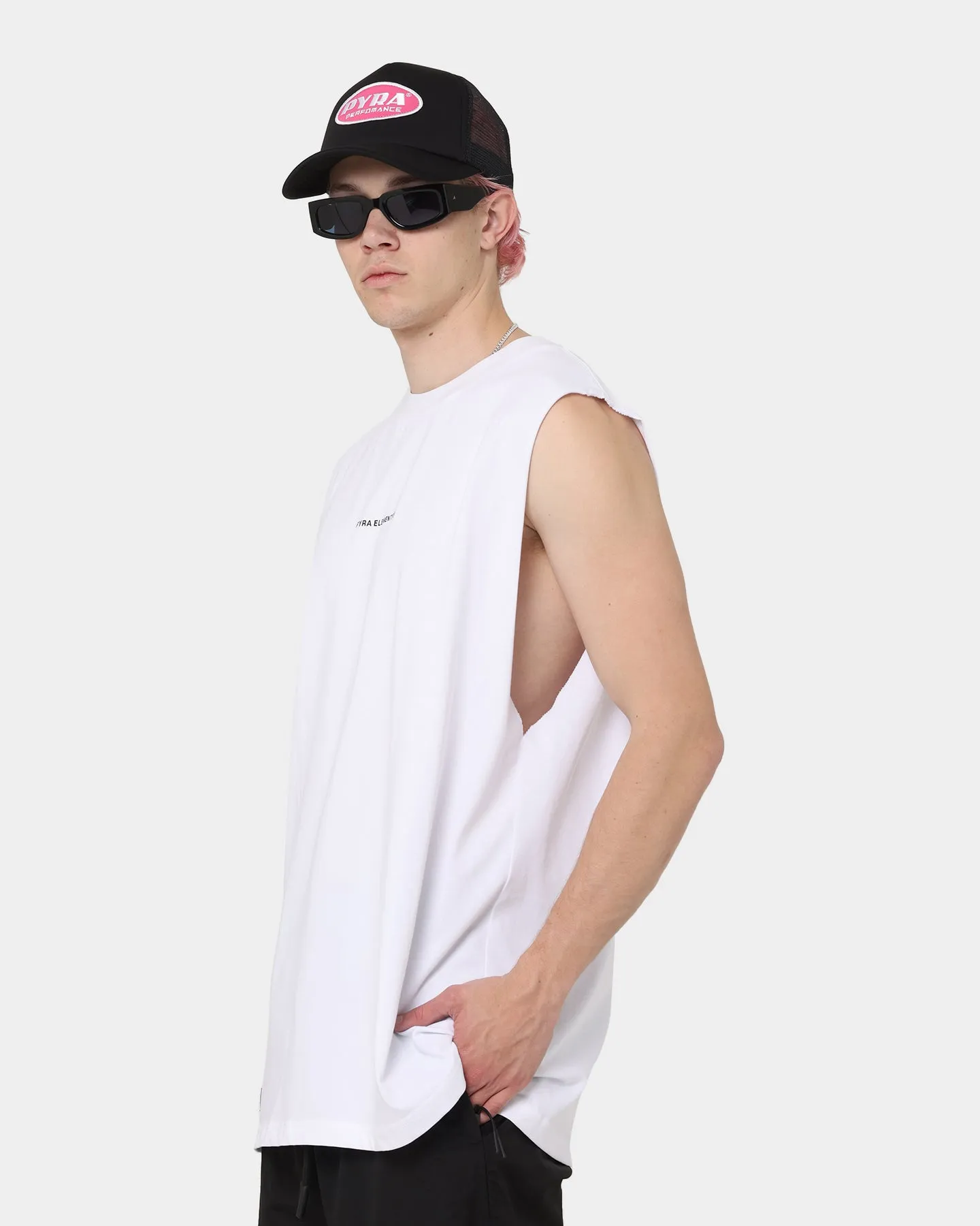 PYRA Micro Elements Tank T-Shirt White/Black