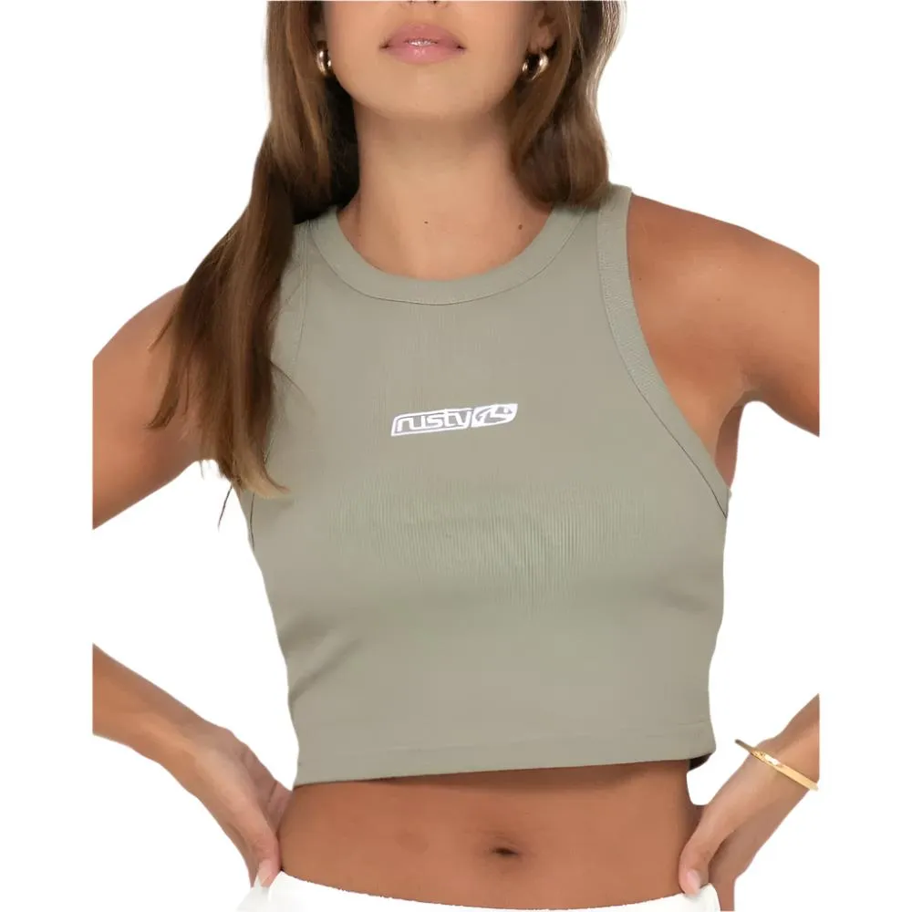 Rusty Contrast Racer Tank - Womens