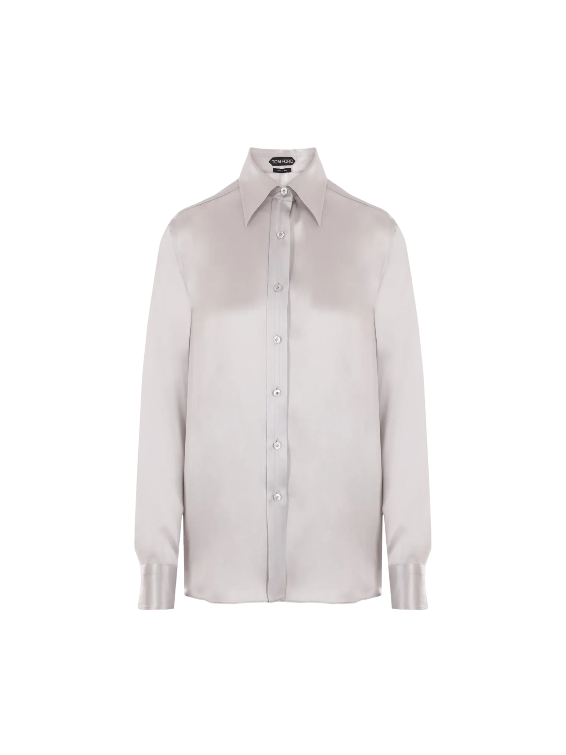 Satin Button-Up Blouse