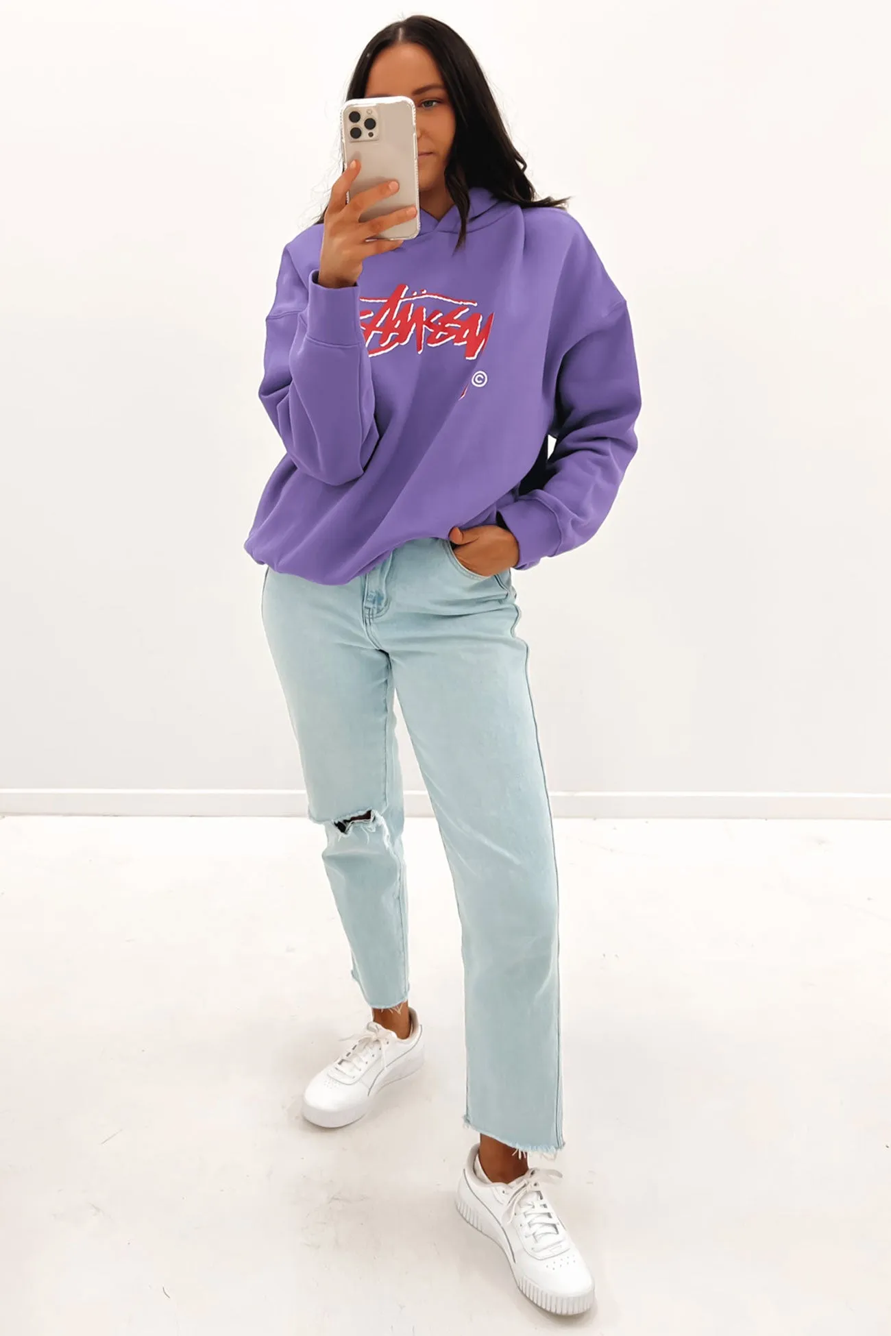 Shadow Stock Oversized Hood Washed Violet