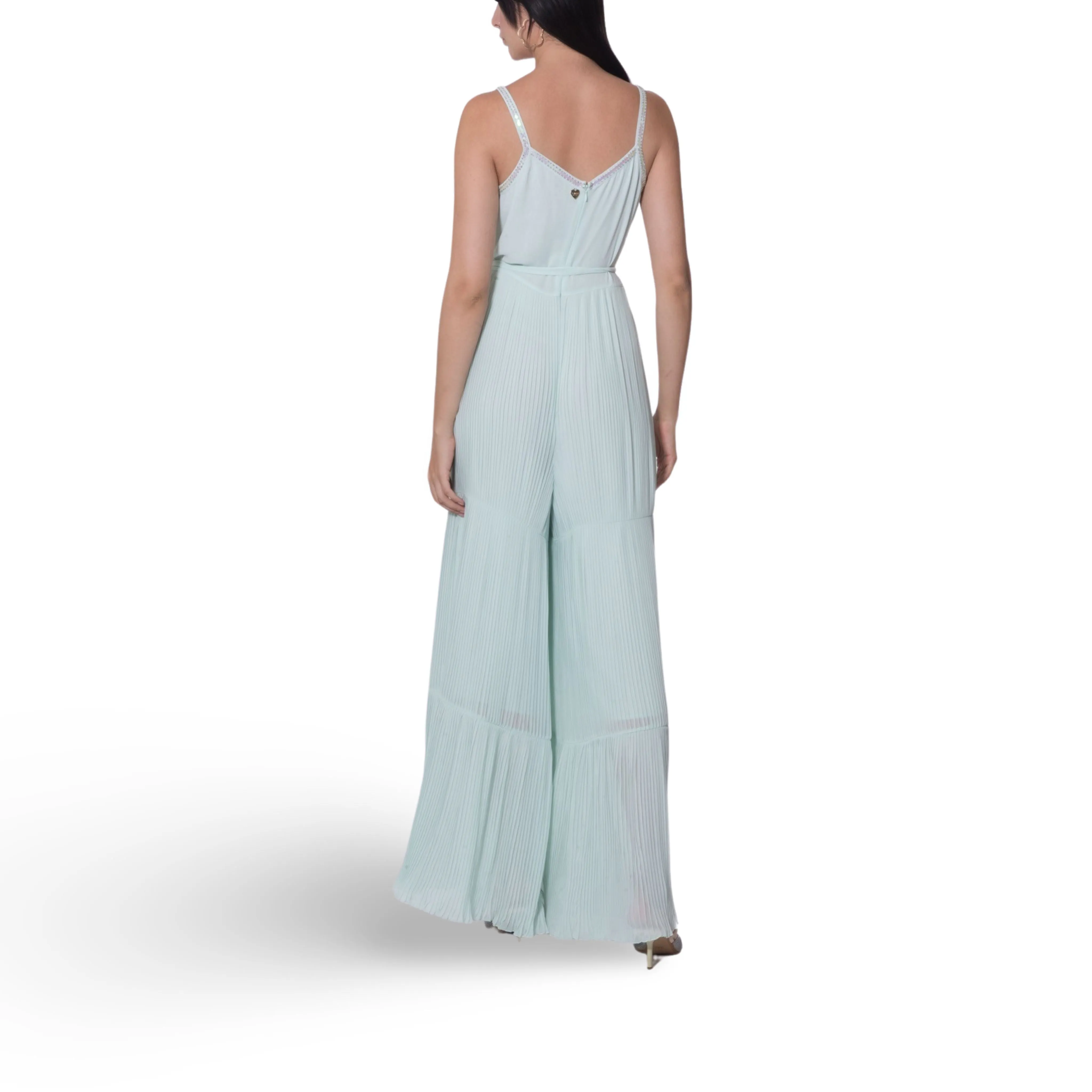 Sleeveless Belted Jumpsuit