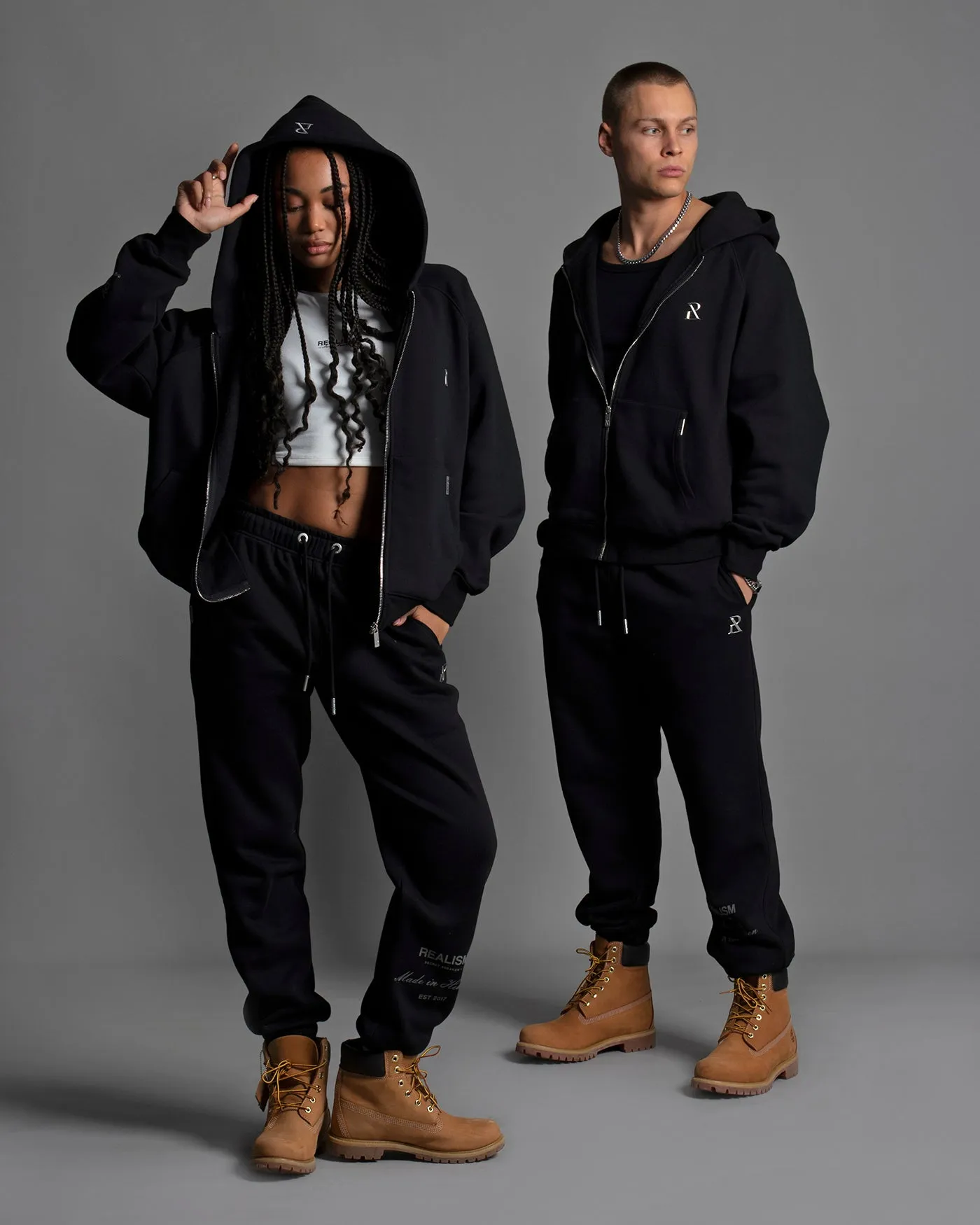 SSS REALISM RADIANT ZIP HOODIE BLACK