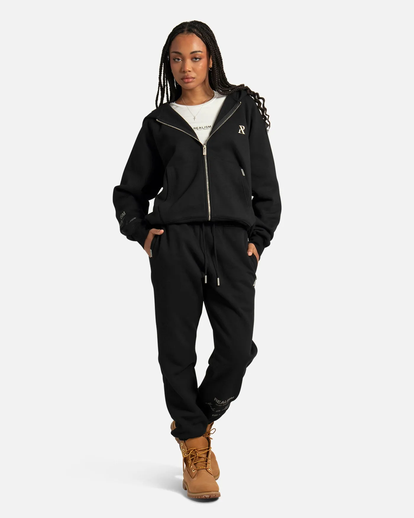 SSS REALISM RADIANT ZIP HOODIE BLACK