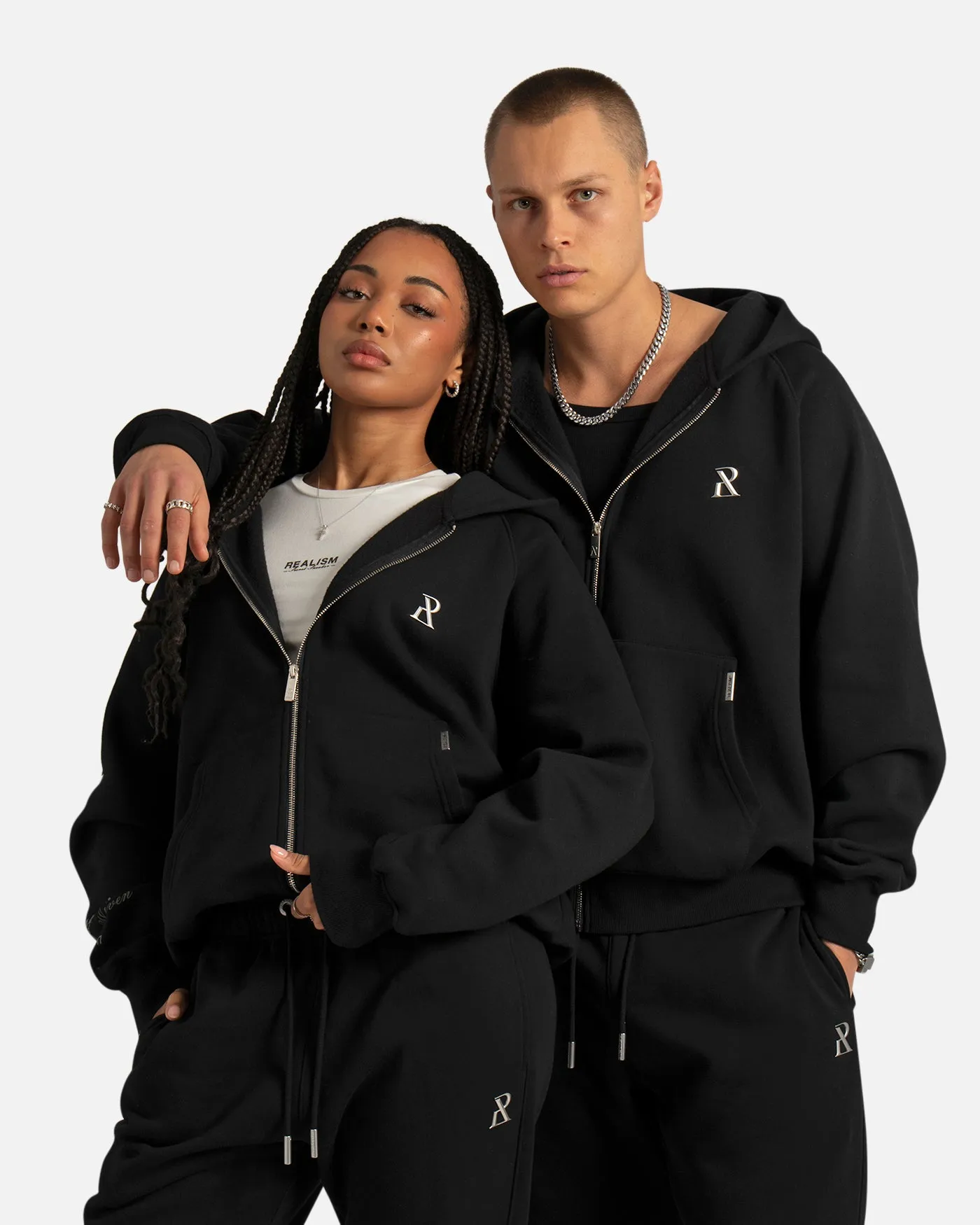 SSS REALISM RADIANT ZIP HOODIE BLACK