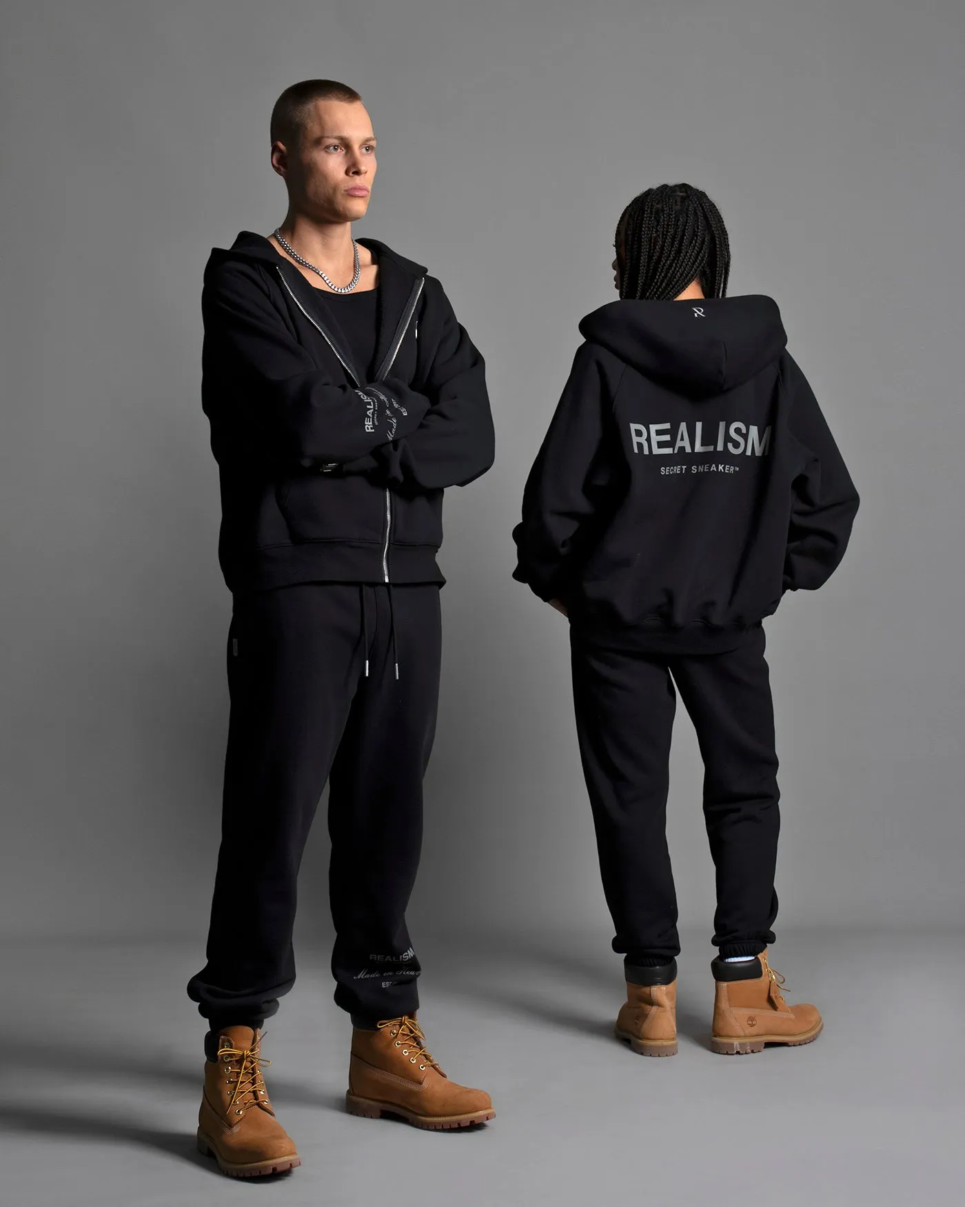 SSS REALISM RADIANT ZIP HOODIE BLACK