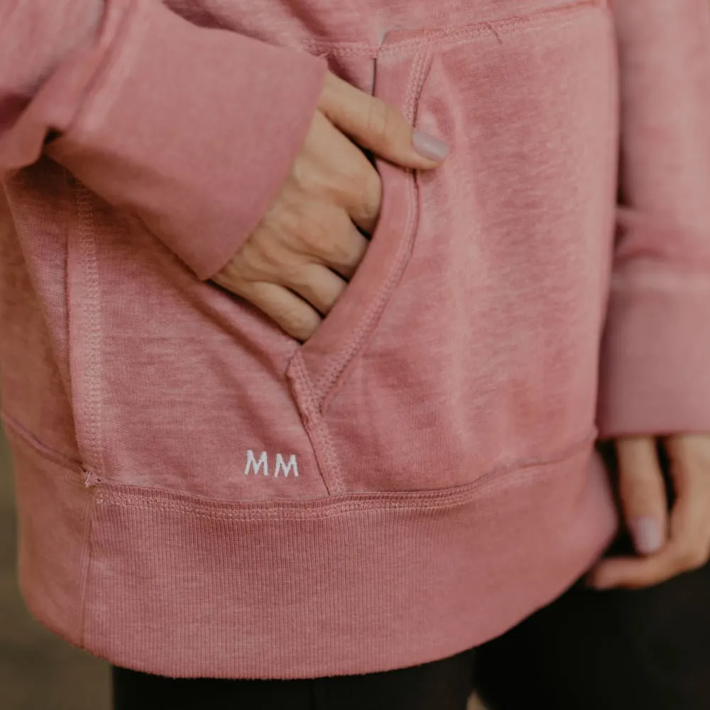 Vintage Fleece Hoodie - Rose