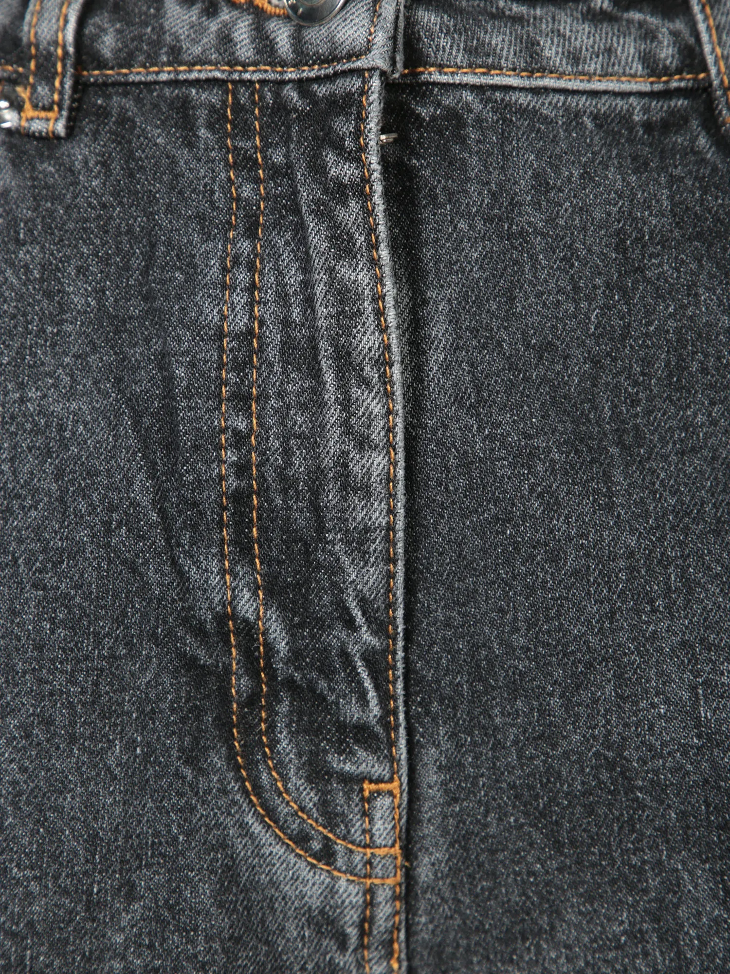 Wide Leg Jeans in Black Stone