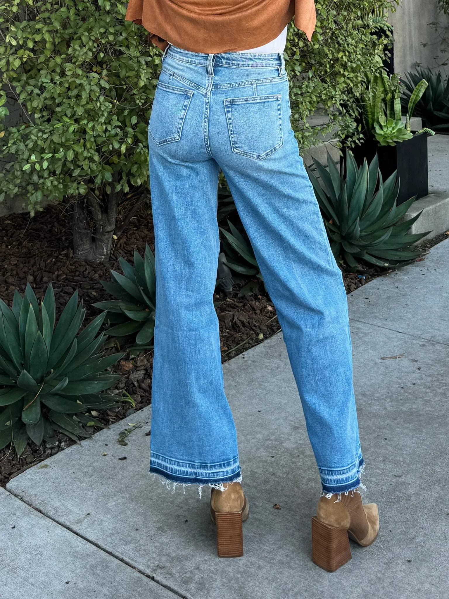 Woodstock Split Seam Wide Leg Jeans